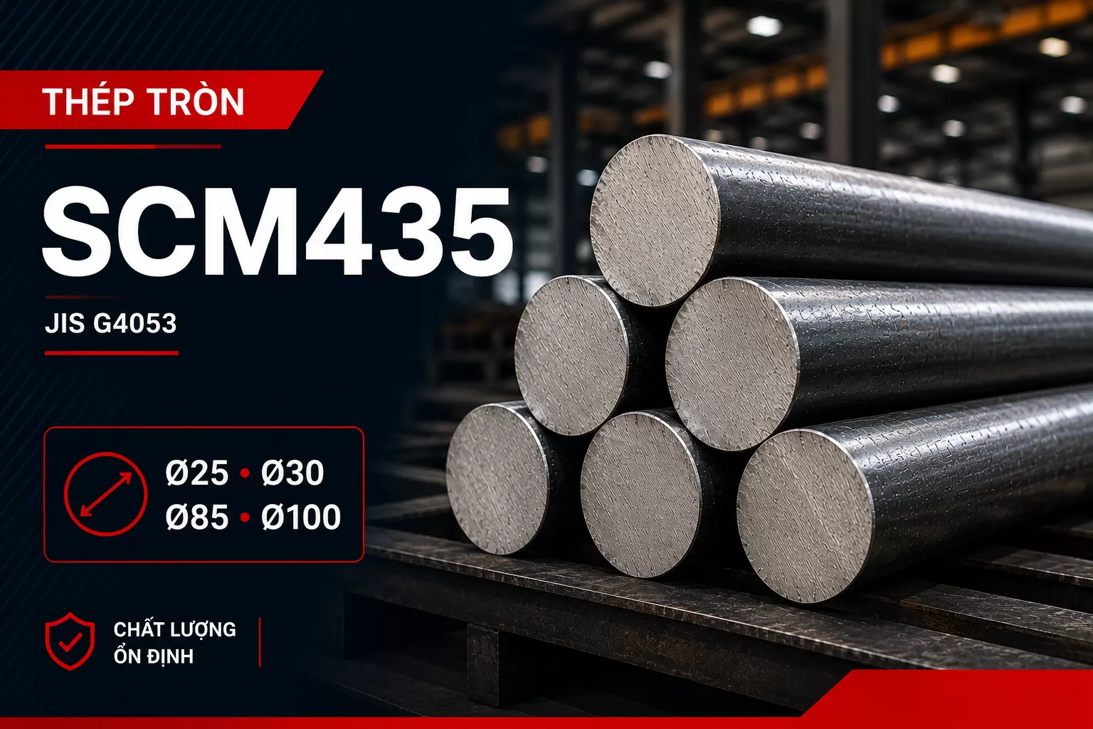 Thép tròn SCM435